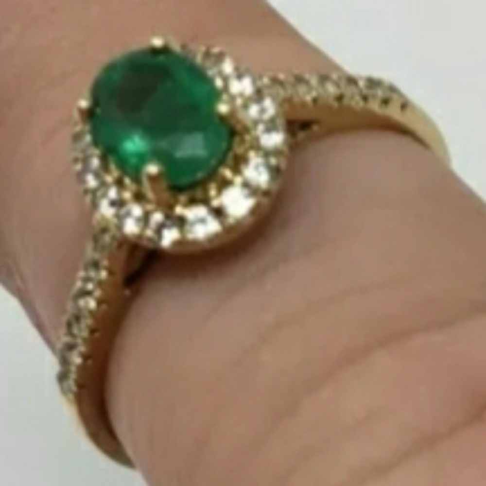 Genuine 14kt Solid Gold and Diamond/Emerald jewelr
